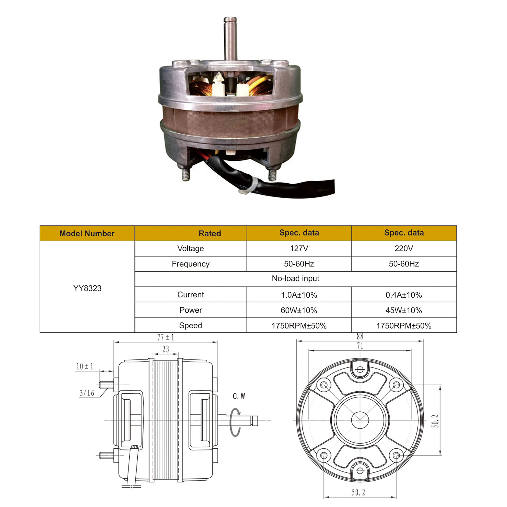 Yy83 конденсатор Motor Kitchen Hood Motor
