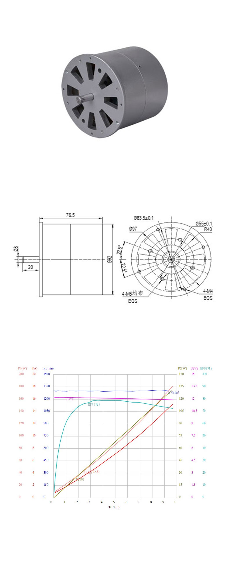 BL92301-01-CTL-01 Бесстраночный двигатель постоянного тока.