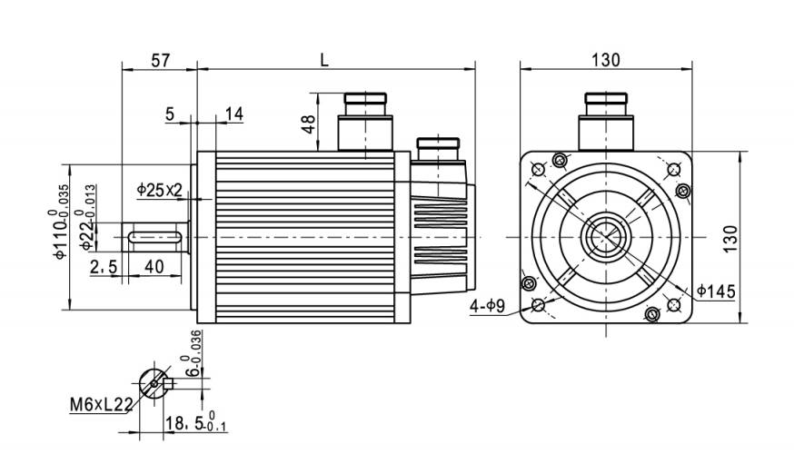 Серво мотор-130 серии 220V 04
