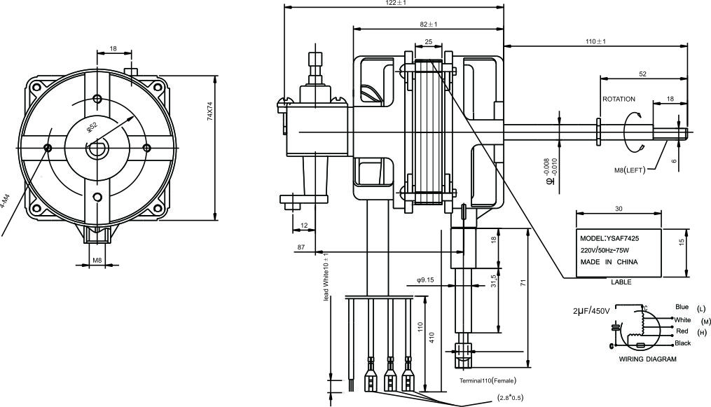 Вентилятор с датчиком Бесщеточный двигатель постоянного тока