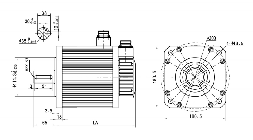 Серво мотор-180 серии 220V 04