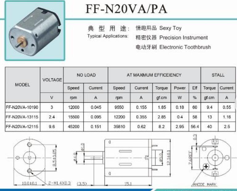 Mini Precision Instrument DC Motor (N20)